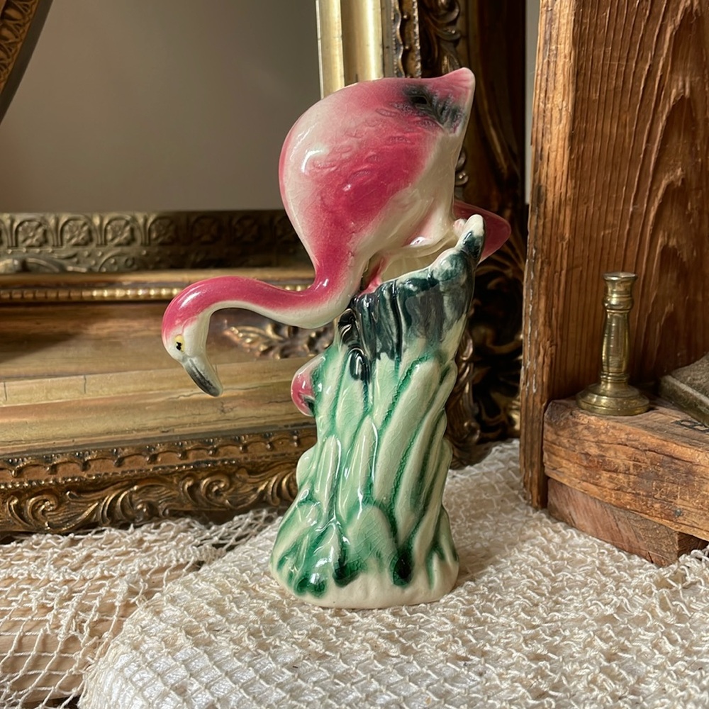 Vtg Flamingo‎ Vase